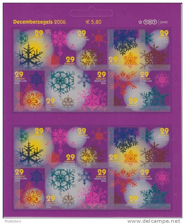 The Netherlands Mi 2440-2449 December Stamps - Christmas - Snow Crystal - Self-Adhesive 2006 * * - Nuevos