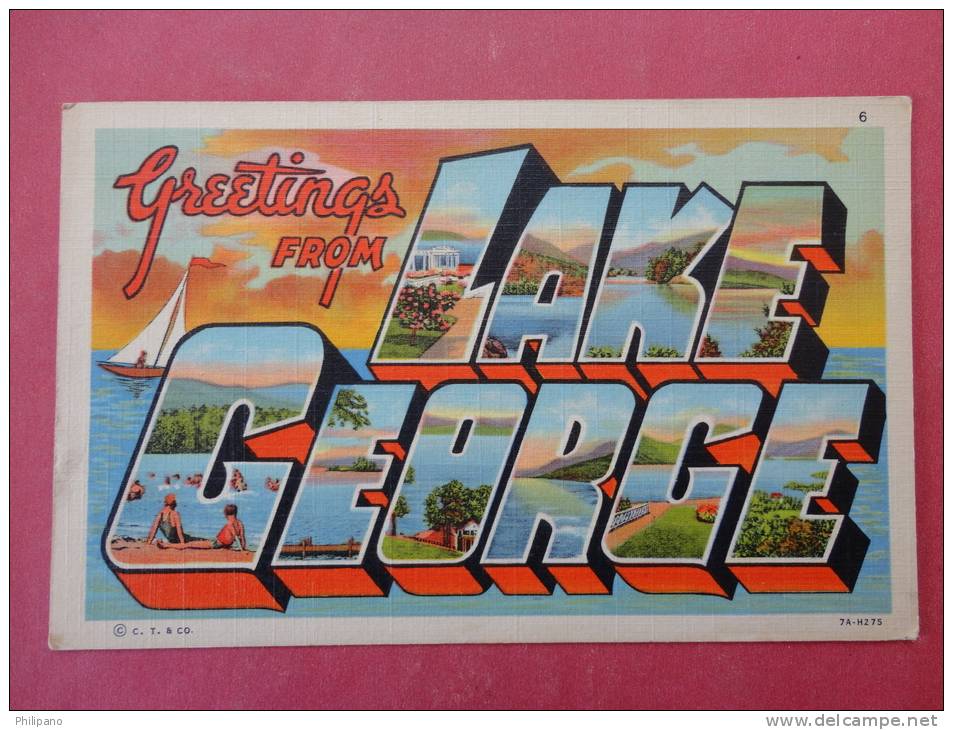 New York > Lake George Greetings Linen Not Mailed L     Ref 926 - Lake George