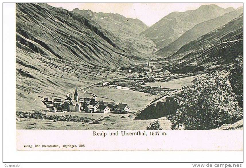 Und URSERNTHAL REALP - URI - SUISSE - Cpa Dos Non Divisé -SCANS RECTO VERSO-PAYPAL FREE - Realp