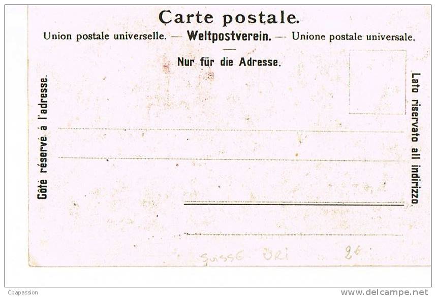 Und URSERNTHAL REALP - URI - SUISSE - Cpa Dos Non Divisé -SCANS RECTO VERSO-PAYPAL FREE - Realp