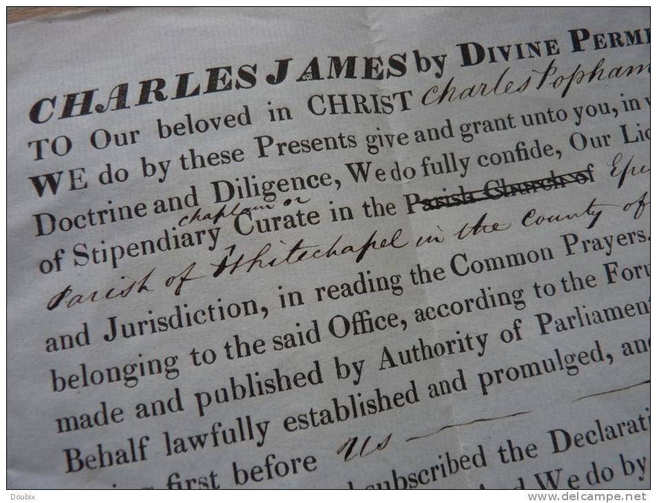 Bishop Of / Evêque De LONDRES (1837) Charles James BLOMFIELD (1786-1857) - AUTOGRAPH. - Otros & Sin Clasificación