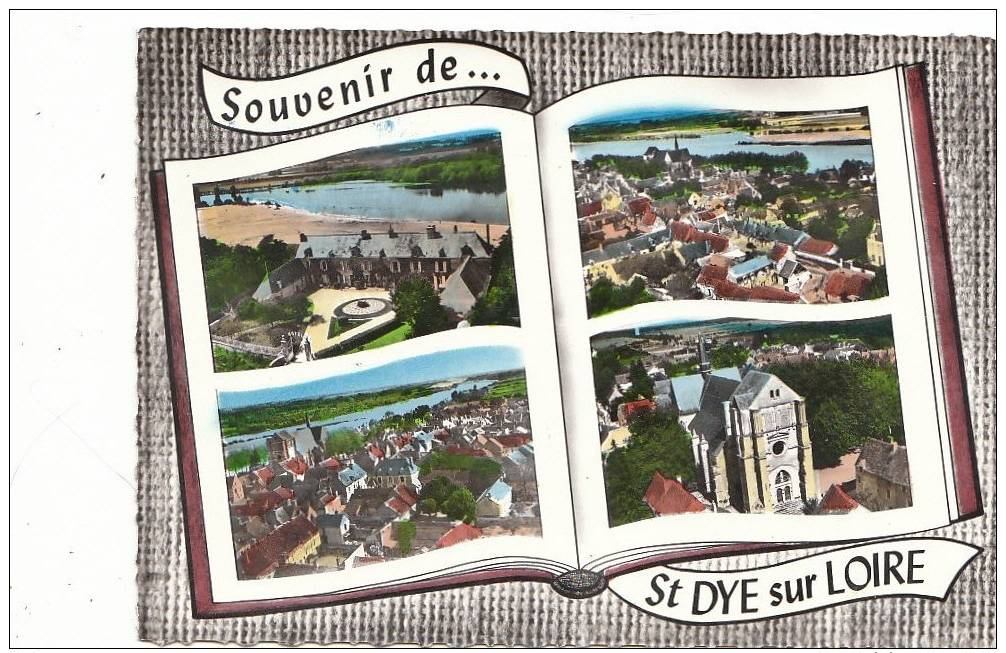 41 SAINT DYE Sur LOIRE CPSM  Souvenir ALBUM  Photos 4 Vues  ( HOTEL Bel Air - Vue EGLISE Maisons ) 1962 - Autres & Non Classés