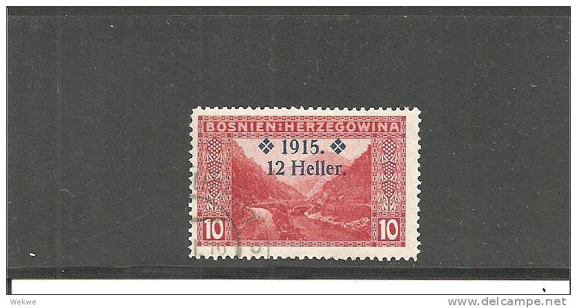 Bosnien Herzegowina Mi. Nr. 90  Ueberdruck 1915 Auf 10 Heller, Gestempelt.  O - Levante-Marken