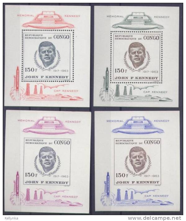 République Démocratique Du Congo - BL17/20 (10X) - Kennedy - 1966 - MNH - Nuevas/fijasellos