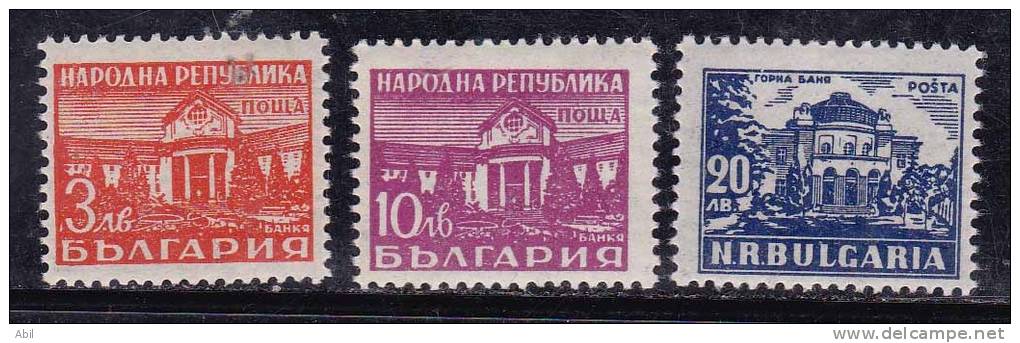 Bulgarie 1948 N°Y.T. :  591,592A Et 593 * - Unused Stamps