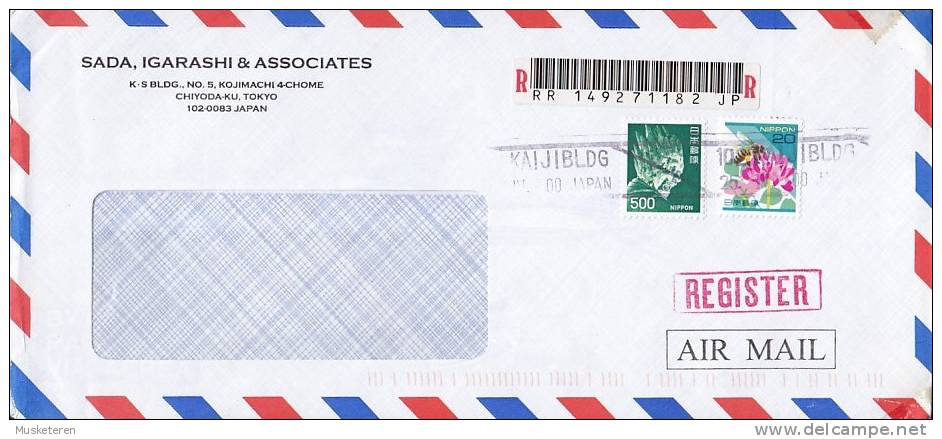 Japan Registered Airmail SADA, IGARASHI & ASSOCIATES, TOKYO Cover To Germany (2 Scans) - Airmail
