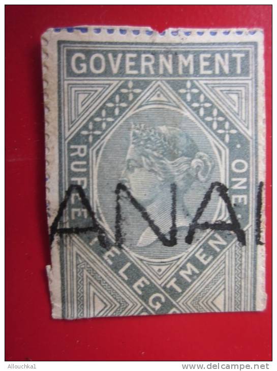 INDIA INDE Government-ANA  Ex Colonies Et Protectorat Du Royaume-Uni UK Timbre Entier Postal Découpé - 1858-79 Crown Colony
