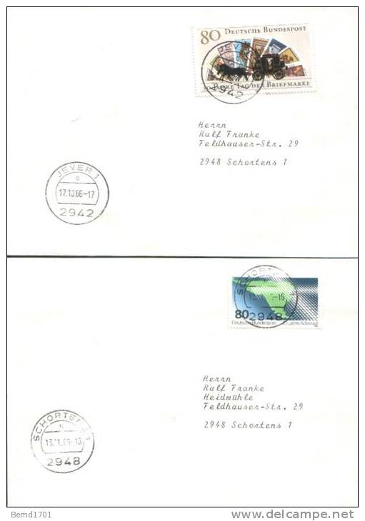 Germany - 1986 # 10 Versch. FDC / 10 Different FDC (b368). - 1981-1990