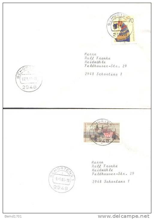 Germany - 1986 # 10 Versch. FDC / 10 Different FDC (b368). - 1981-1990