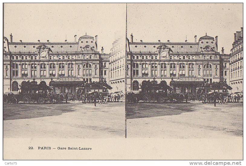 Paris 75009 - Gare De Chemins De Fer - Saint Lazare Stereo - Metro, Stations