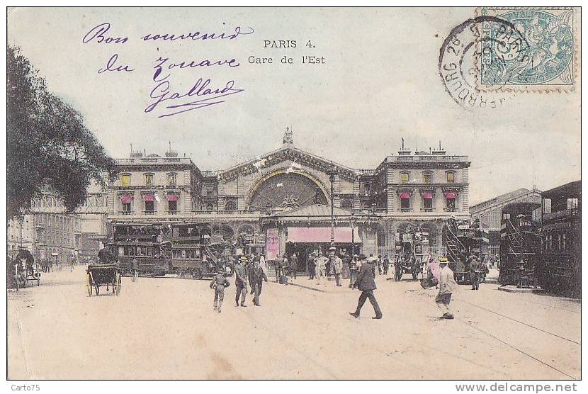 Paris 75010 - Gare De Chemins De Fer  - Gare De L'Est - Métro Parisien, Gares