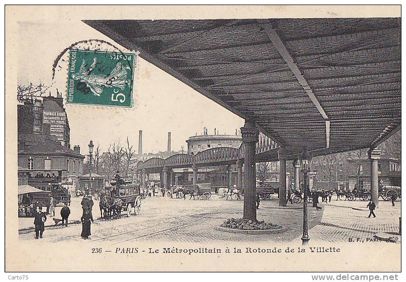 Transports - Métro Métropolitain Aérien - Pont Station La Villette - Ouvrages D'Art