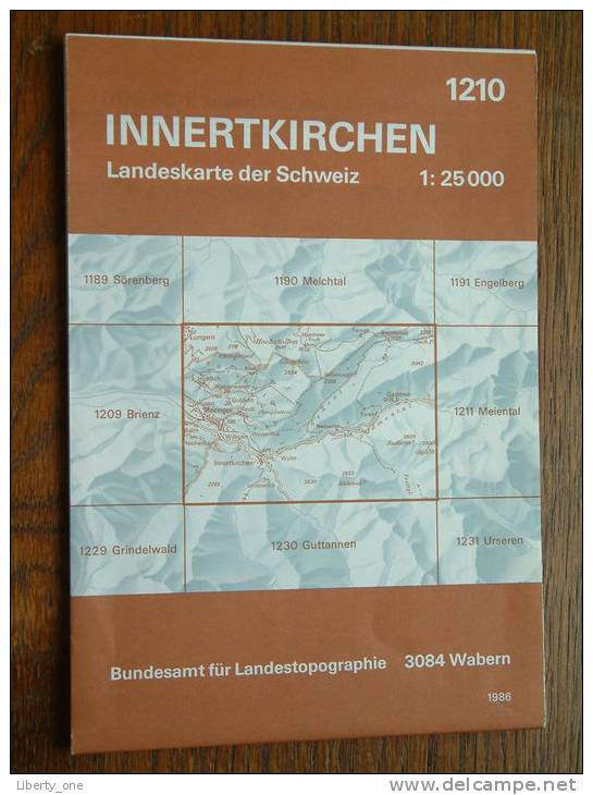 Landeskarte INNERTKIRCHEN ( N° 1210 ) Anno 1986 - 1 : 25.000 ( Suisse / Schweiz ) ! - Europa