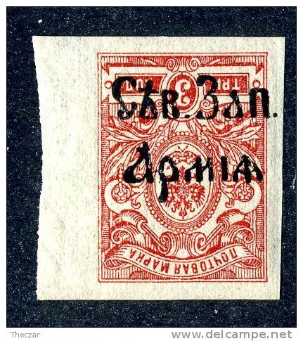 (e2918)   Russia-NW Army 1920 Sc.10  Mint* Inverted Overprint Error - Armée Du Nord-Ouest