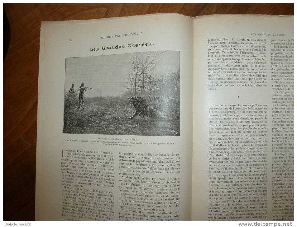 1901 Le Petit Français Illustré : Les Grandes Chasses En Afrique ; Un été Tel Que Les Oeufs Cuisaient Au Soleil Et - 1901-1940