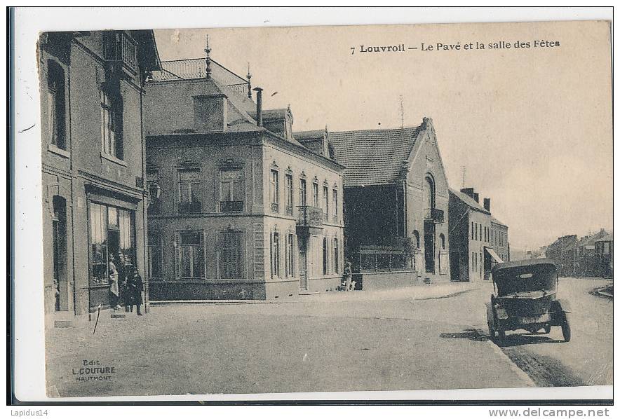 L L 660 /C P A -  LOUVROIL  ( 59)     LE  PAVE  ET LA SALLE DES FETES - Louvroil