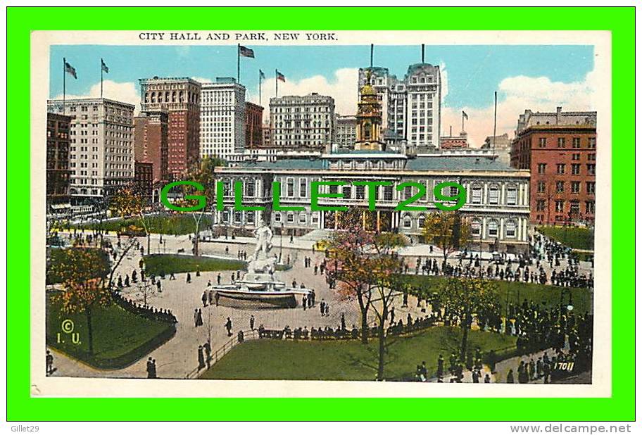 NEW YORK CITY, NY - CITY HALL & PARK - IRVING UNDERHILL - - Andere Monumenten & Gebouwen