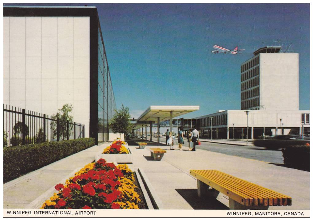 Winnipeg International Airport, Airplane, Winnipeg, Manitoba, Canada, 1950-1970s - Winnipeg