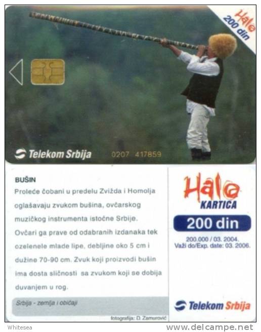 Telefonkarte Serbien  - Tradition - Musik - Jugoslawien