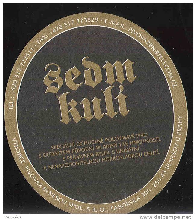 Beer "Sedm Kuli" ("These Seven",) Brewery Ferdinand In City Benesov, Czech Republic - Sous-bocks