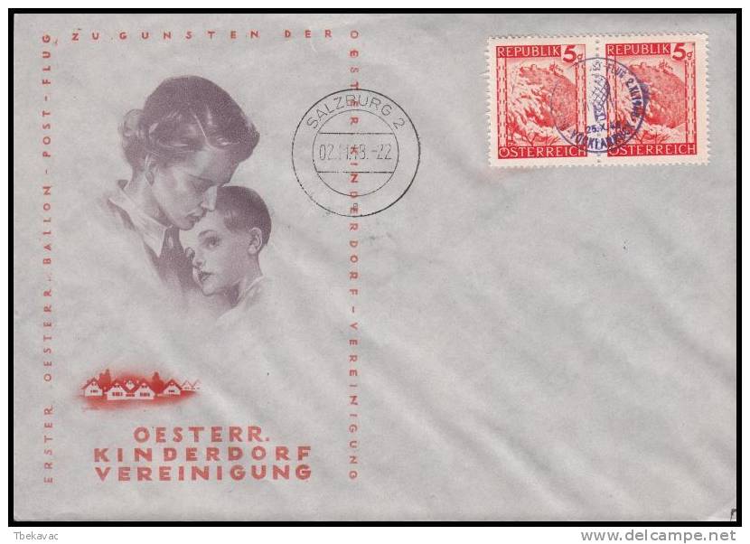 Austria 1948, Airmail Cover By Ballon - Autres & Non Classés