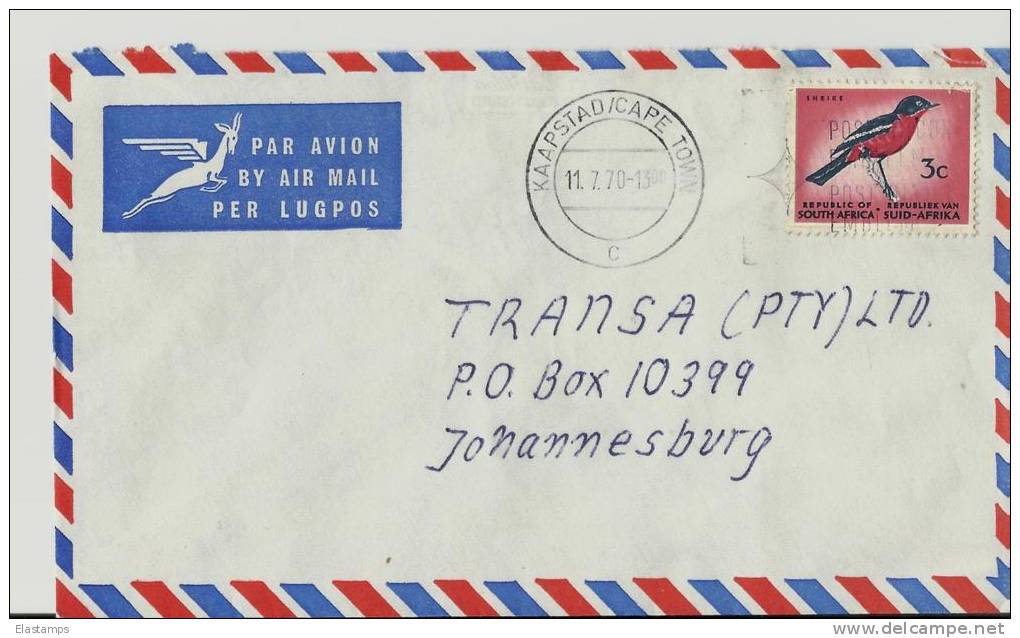 =SUDAFRICA 1970 BRIEFE LUFTPOST - Airmail