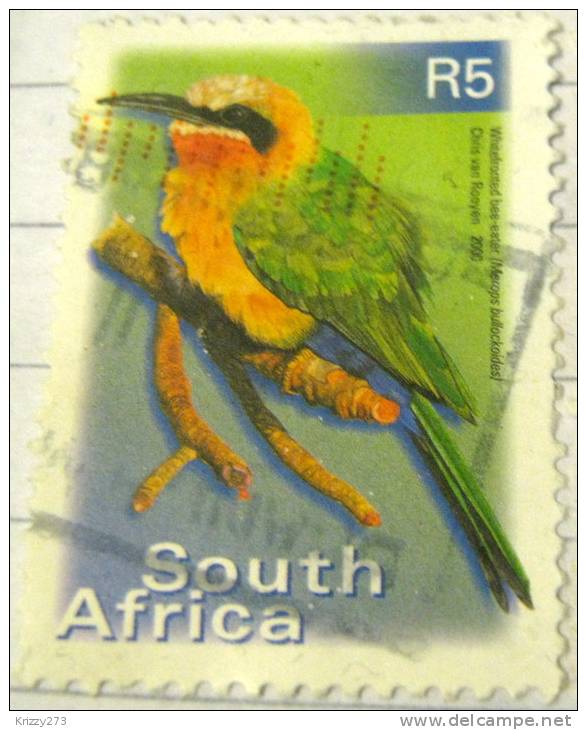 South Africa 2000 Whitefronted Bee-eater Bird 5r - Used - Gebruikt