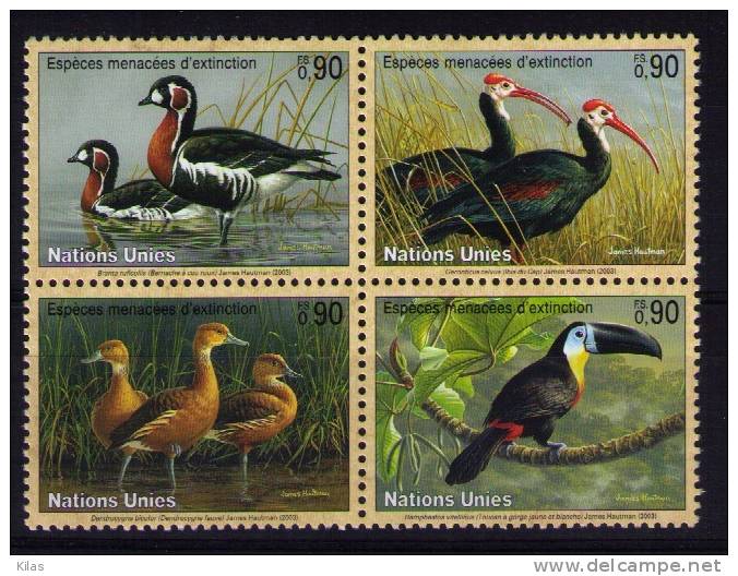 UNITED NATIONS, GENEVA  Birds - Unused Stamps