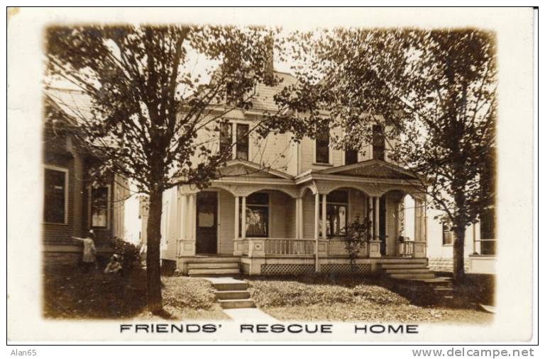 Columbus OH Ohio, Friends Rescue Home Christian Home For Girls In Trouble C1900s Vintage Real Photo Postcard - Columbus