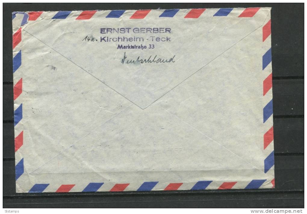 Germany 1957 Cover To USA  Mixed Frankage - Other & Unclassified
