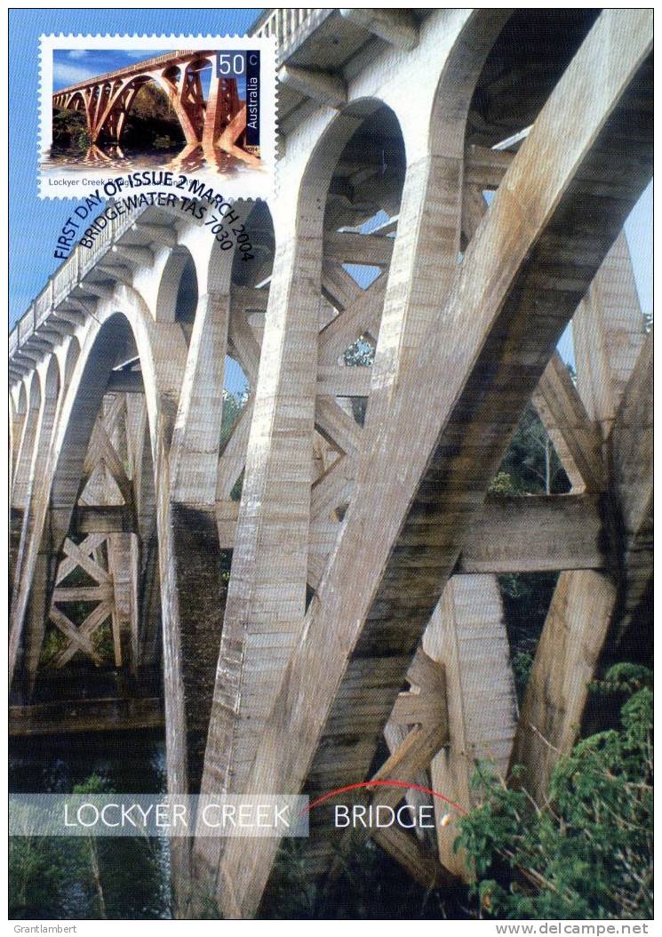 Australia 2004 Landmark Bridges - 50c Lockyer Creek Queensland Maxi Postcard - Other & Unclassified