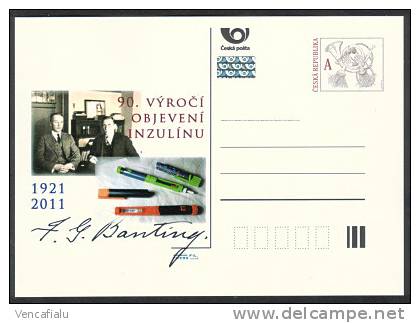Czech Republic 2011 - 90 Years Of Insulin, Special Postage Stationery, MNH - Ansichtskarten