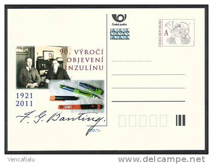 Czech Republic 2011 - 90 Years Of Insulin, Special Postage Stationery, MNH - Postcards