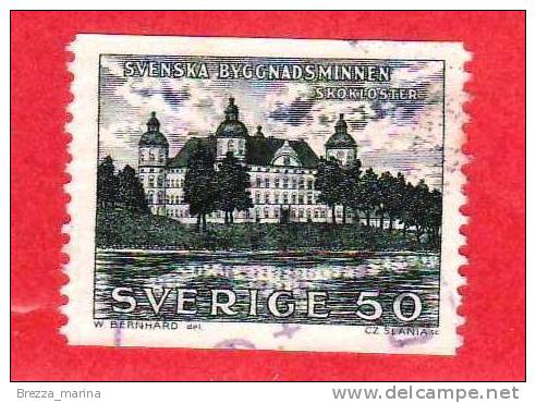 SVEZIA - Suède - Sverige - Sweden - USATO - 1962 - Monumenti Nazionali - Castello Di Skokloster - 50 - Oblitérés