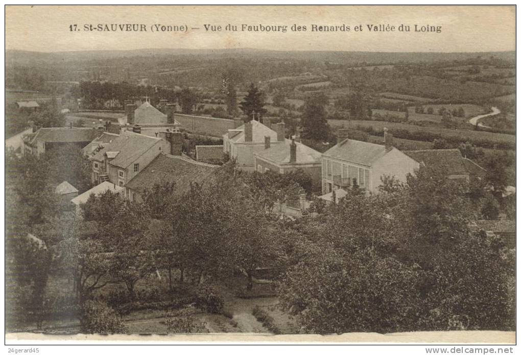 CPA SAINT SAUVEUR EN PUISAYE (Yonne) - Vue Du Faubourg Des Renards Et Vallée Du Loing - Saint Sauveur En Puisaye