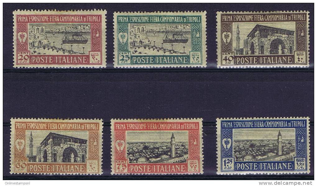 Italy: Libia 1927 Sa 66 - 71 MH/* - Libya