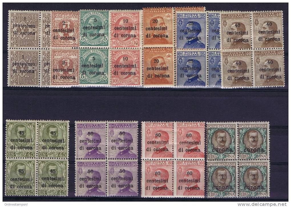 Italy: Trente &amp; Trieste, 4 Blocks, Nr 1 - 11, 2x MNH/** And 2x MH/* - Trentin & Trieste