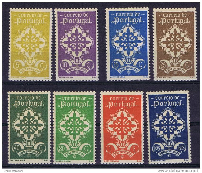 Portugal: 1940, Mi 606-613, MNH/**  5 And 10 C Small Gum Fold, 1,75 Gum Wave (not Hinged!) - Neufs