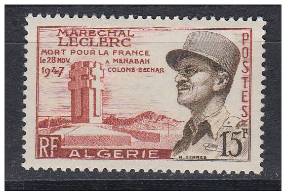 ALGÉRIE. 1956 YVERT Nº 338.MARÉCHAL LECLERC  .NEUF AVEC CHARNIÈRE  COL.9 - Otros & Sin Clasificación