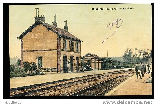 76 CRIQUETOT L'ESNEVAL / La Gare / BELLE CARTE COULEUR - Criquetot L'Esneval