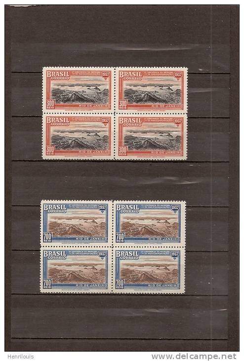 BRESIL Timbres En Blocs De 4 Parfait état ** N° 331/2      ( Ref 856 ) - Nuevos