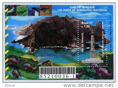 1144. BRASIL / BRAZIL (1997) - ILHA DA TRINDADE - 100 Anos De Soberania Nacional - Mint / Neuf - Blocks & Sheetlets