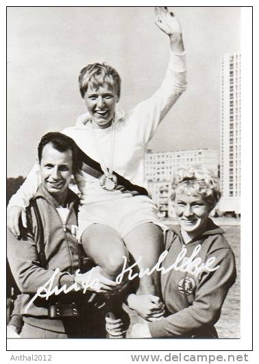 Anita Kuhlke Rudern Europameisterin 1967 Einer Sw Autogramm Gedruckt - Rowing