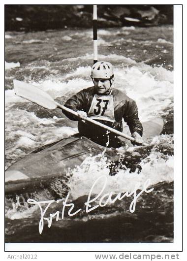 Fritz Lange Kanuslalom Weltmeister Wildwasser 1967 Autogramm Gedruckt - Rudersport