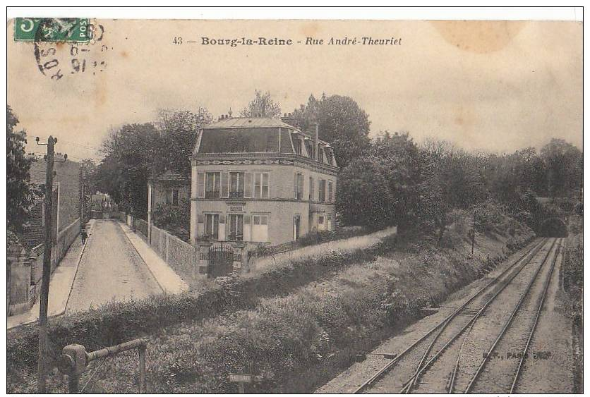 92 BOURG La REINE  Ligne De CHEMIN De FER Au PONT Beaux PAVILLONS Rue André Theuriet - Bourg La Reine