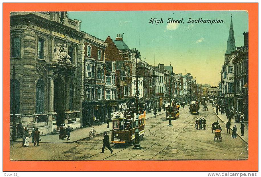 Angleterre - Southampton  "  High Street  " Carte Glacee - Southampton