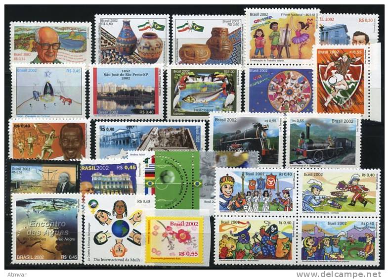 1164. BRASIL / BRAZIL (2002) - Mint Sets / Séries Neuves - Unused Stamps