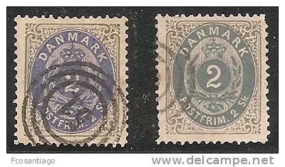 DINAMARCA 1870 - Yvert #16a (Variedad De Color) - VFU - Oblitérés