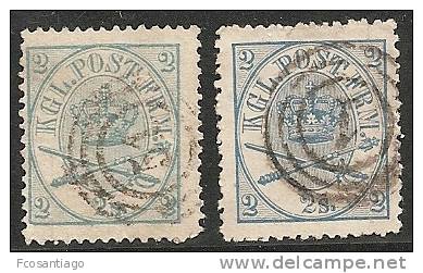 DINAMARCA 1864 - Yvert #11 (Diferente Color) - VFU - Usado