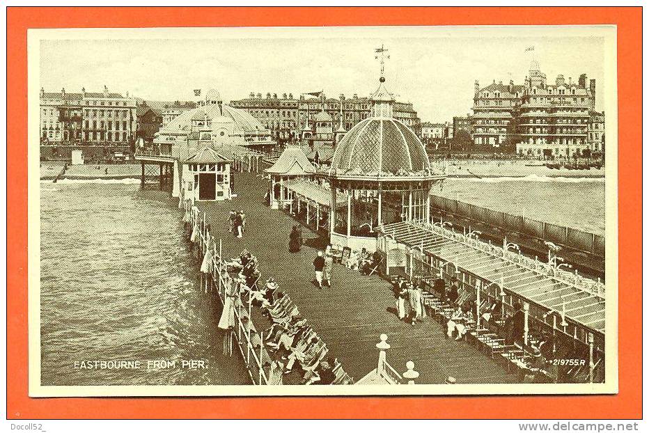 Angleterre - Eastbourne  "  From Pier  "  Carte Glacée - Eastbourne